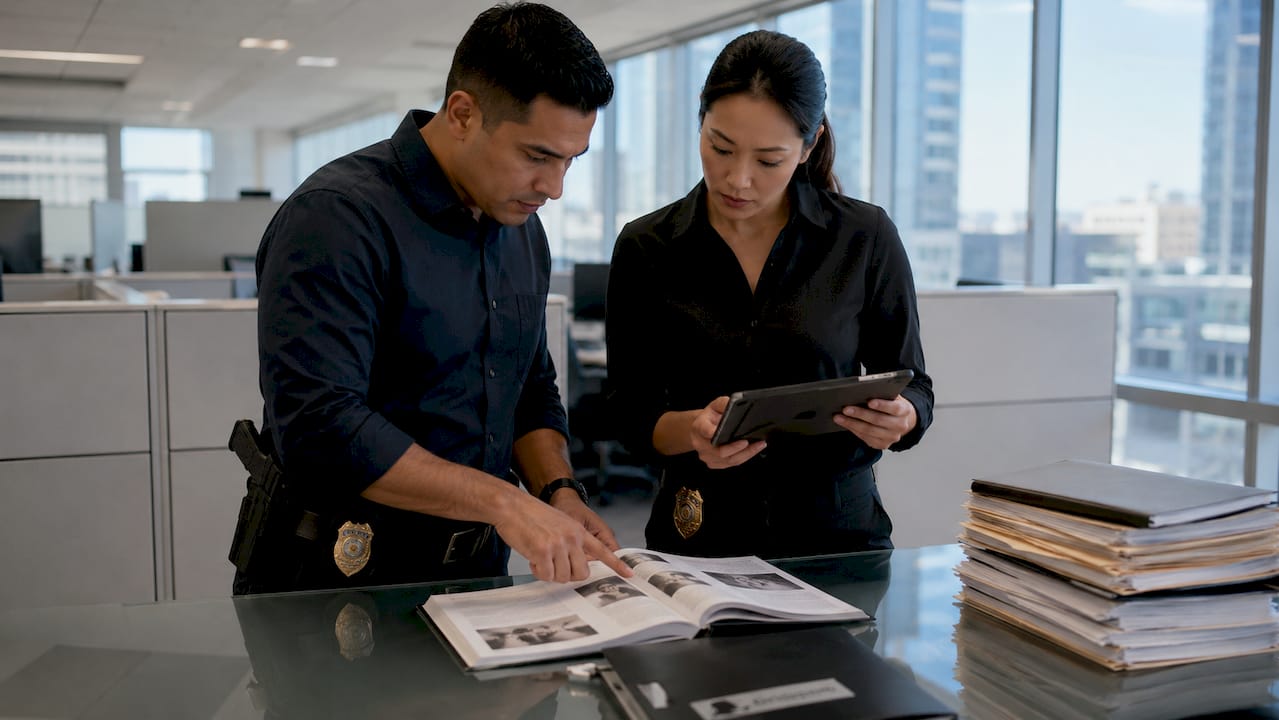 Officers auditing homicide unit policy manual