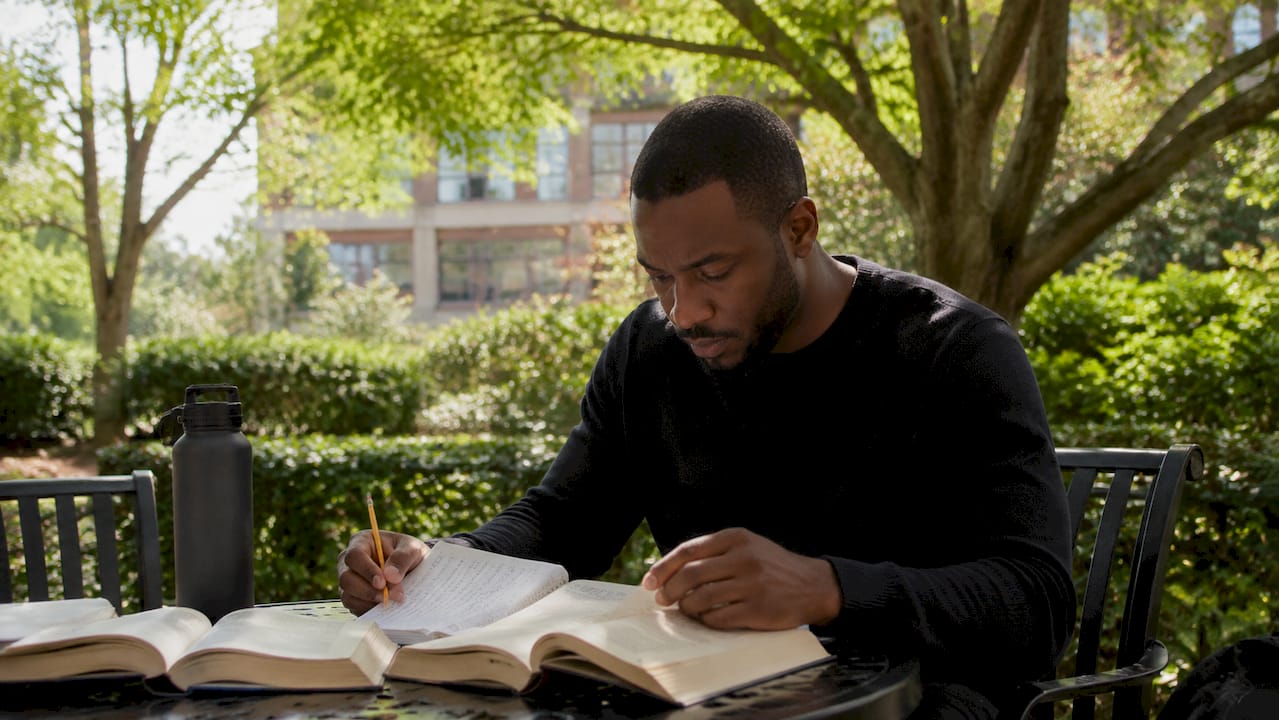 Man studying psychological factors of disappearances