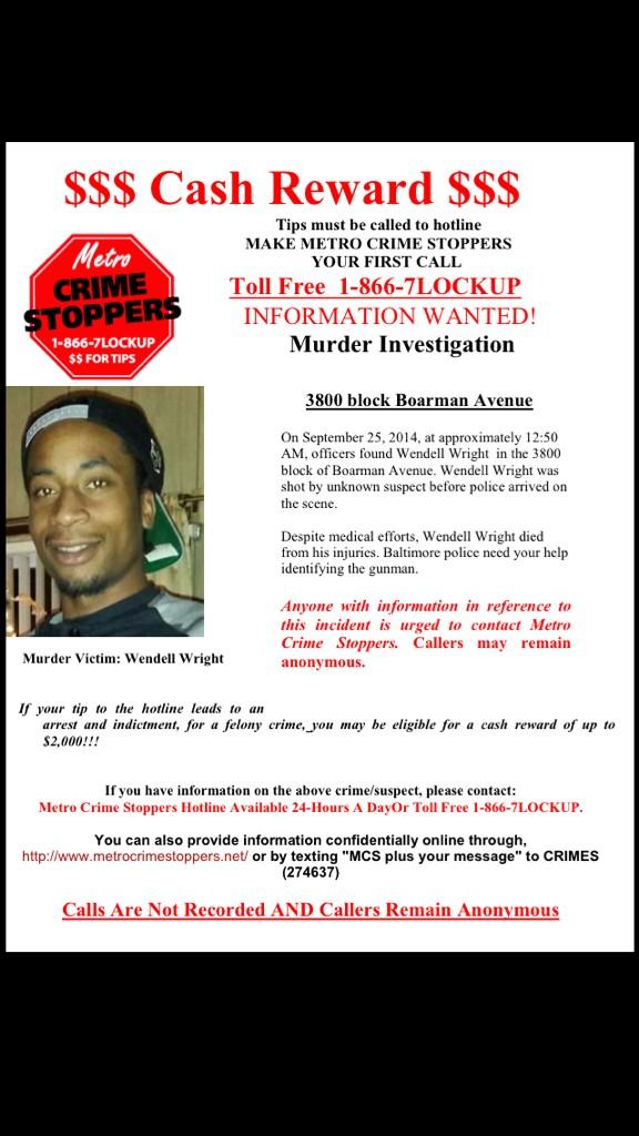 Wendell Wright death by force case profile photo