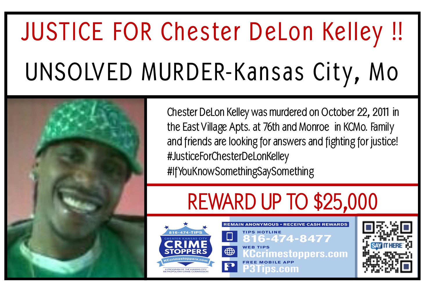 Chester Kelley death by force case profile photo