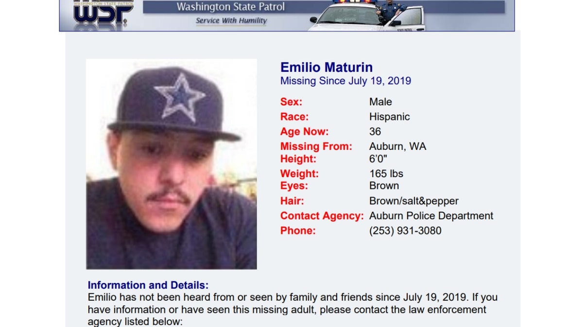 Emilio Maturin death by force case in Auburn, WA