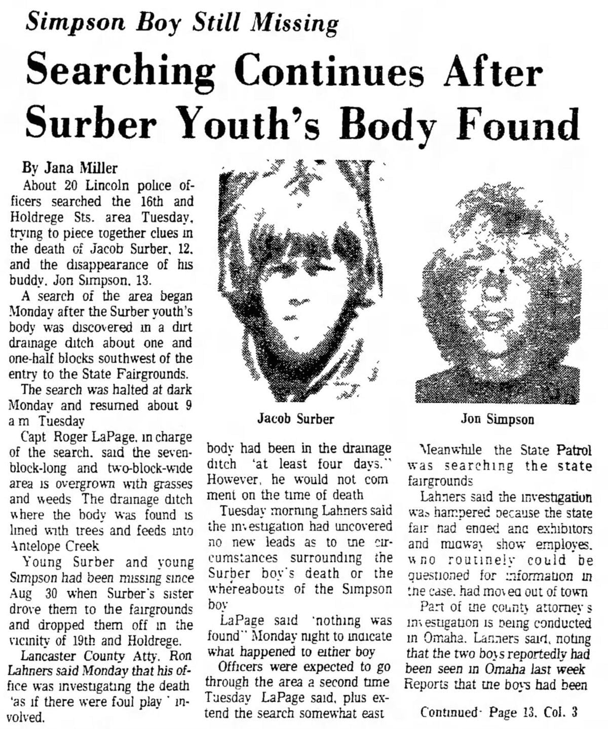 Jon Simpson death by force case in Lincoln, NE