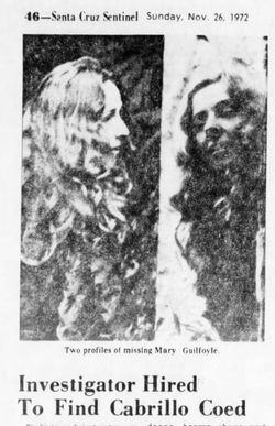 Mary Guilfoyle death by force case in Santa Cruz, CA