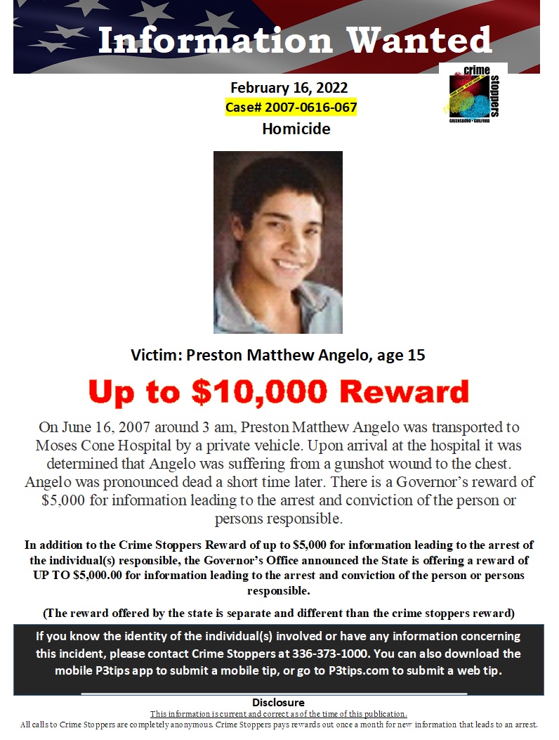 Preston Angelo death by force case profile photo