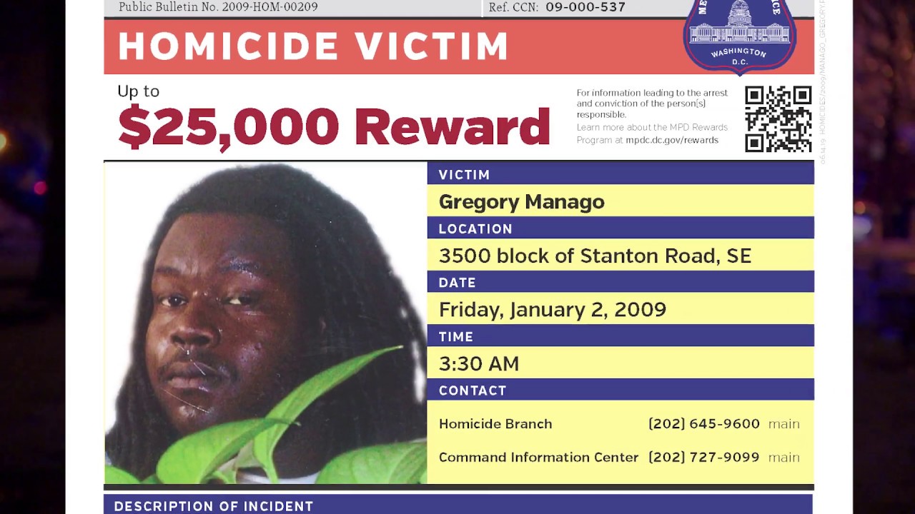 Gregory Manago death by force case in Washington, DC