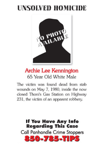 Archie Kennington death by force case in Panama City, FL