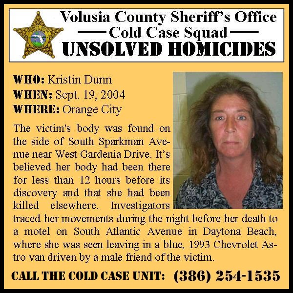 Kristin Dunn death by force case in Orange County, FL