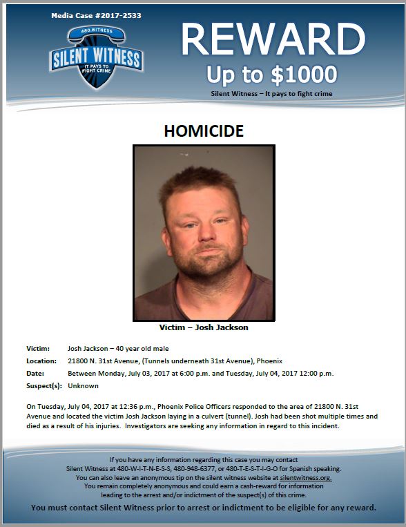 Joshua Jackson death by force case in Phoenix, AZ