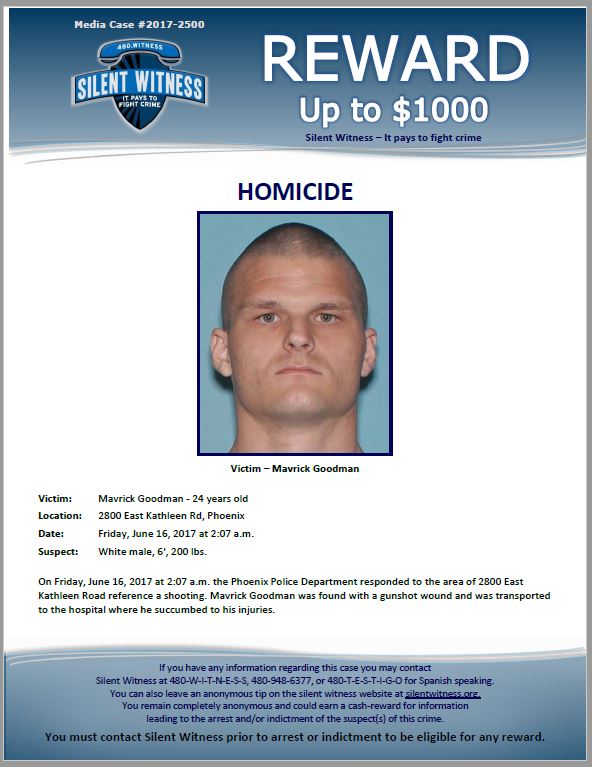 Mavrick Goodman death by force case in Phoenix, AZ