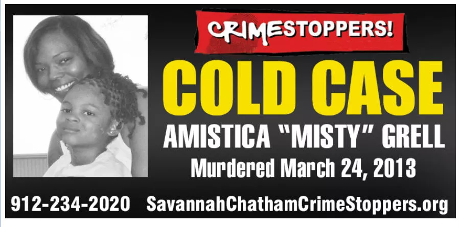 Amistica Grell death by force case in Savannah, GA