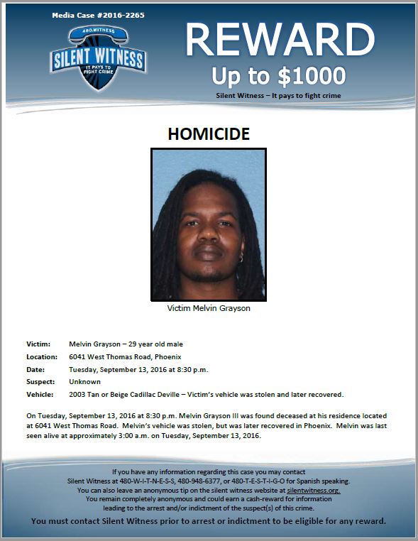 Melvin Grayson death by force case profile photo