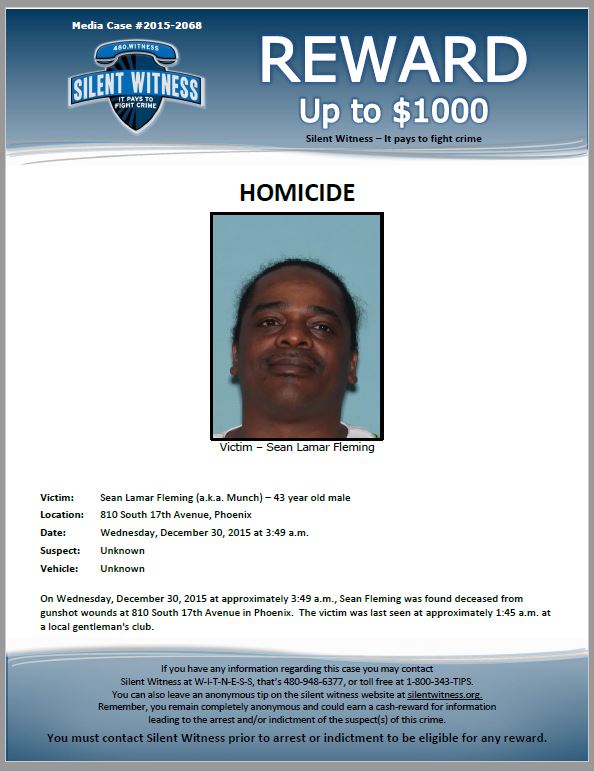 Sean Fleming death by force case in Phoenix, AZ