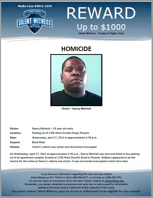 Danny Mitchell death by force case in Phoenix, AZ