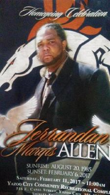 Jerrandan Allen death by force case in Yazoo-city, MS