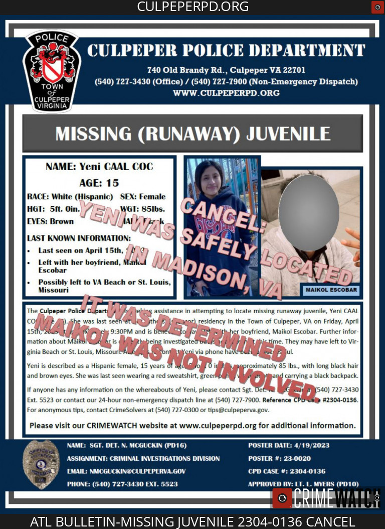 Yeni Coc missing person case profile photo