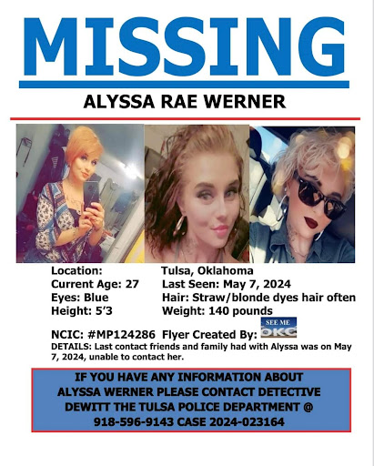 Alyssa Werner missing person case in Tulsa, Oklahoma