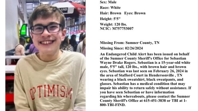 Mateo Bartolo Sebastian missing person case in Nashville, Tennessee