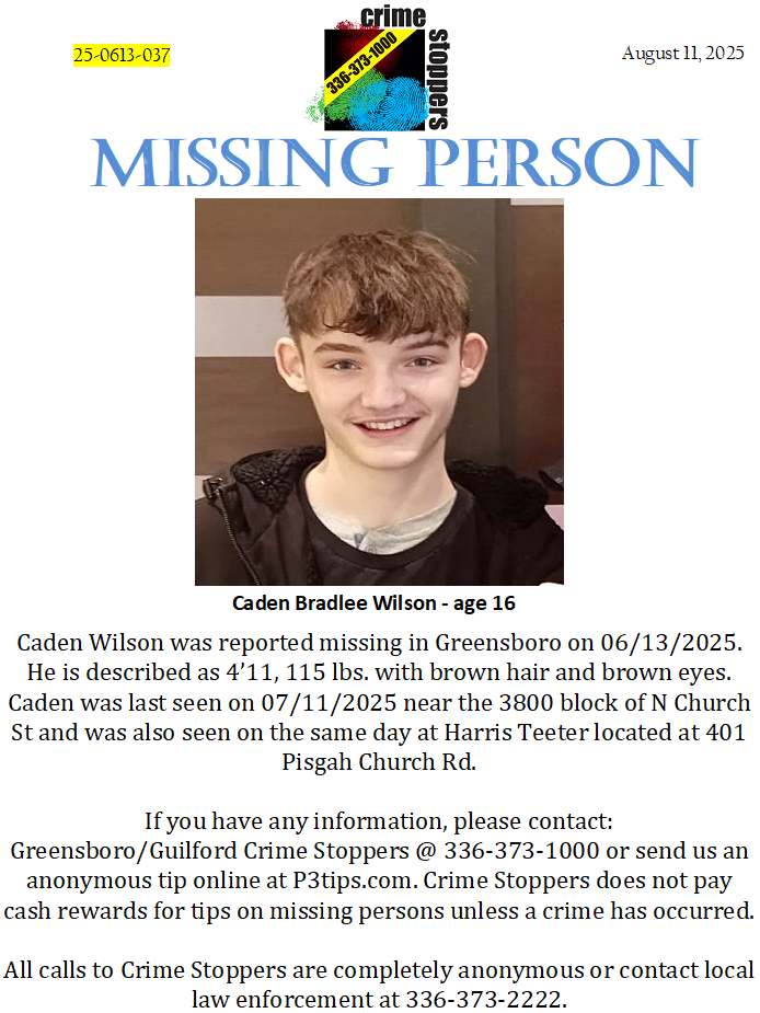Caden Wilson missing person case profile photo
