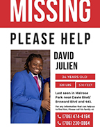 David Julien missing person case in Fort Lauderdale, Florida