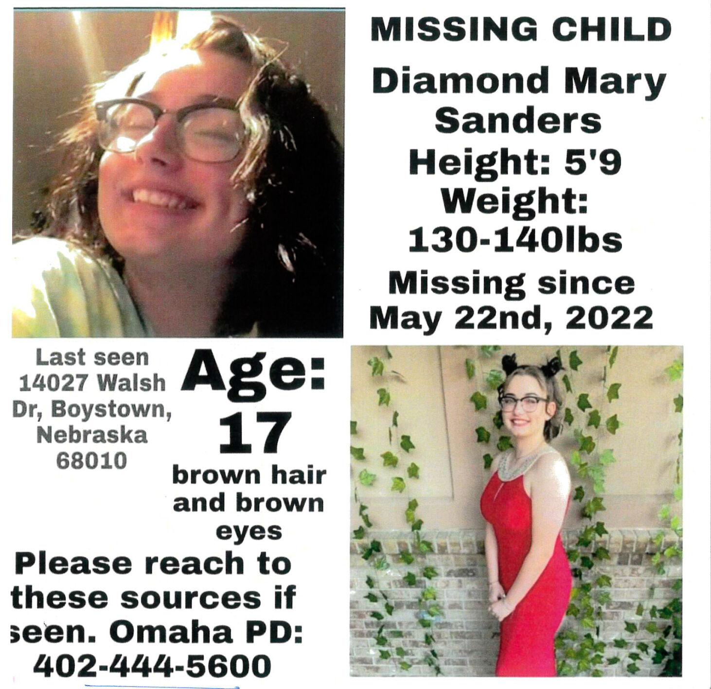 Diamond Sanders missing person case profile photo
