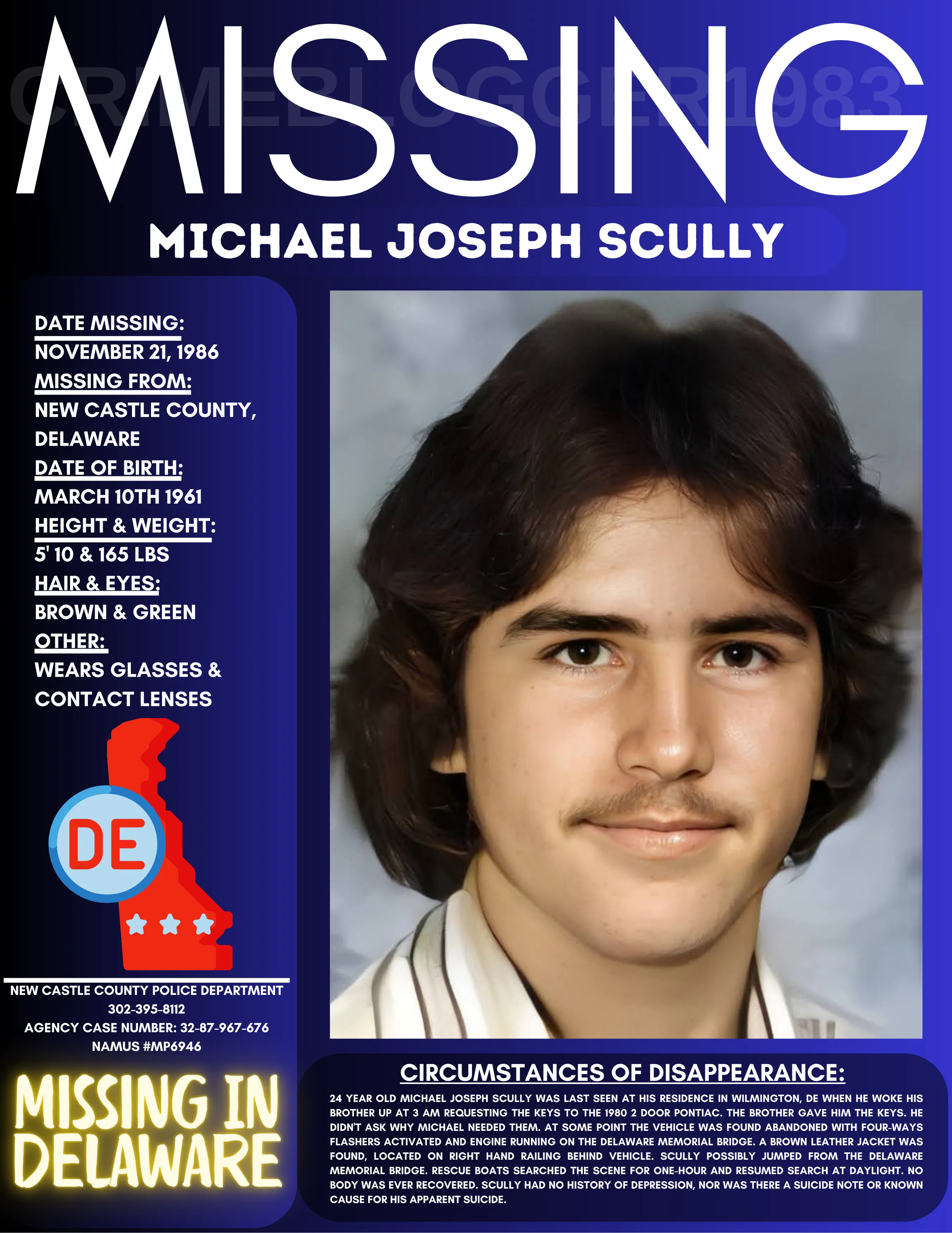 Michael Scully missing person case in New Castle County, Delaware